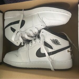 Jordan Air 1 Mid Black and White Sneakers